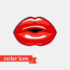 Lips icon vector 5