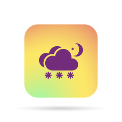 snow cloud moon meteo icon