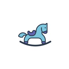 Horse Toy Kids Vector Logo Design Element