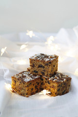 Christmas Cake with Festive Lights