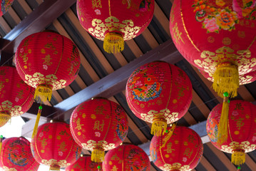 Fototapeta premium Red Chinese lanterns