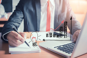 Businessman working with documents