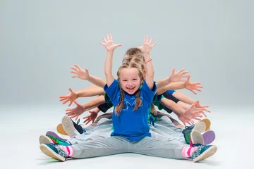 Acrylglasbilder Tanzschule The kids dance school, ballet, hiphop, street, funky and modern dancers  © master1305