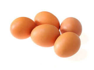 eggs isolated on white background