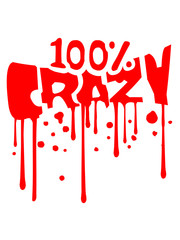 Blood graffiti drop color 100 hundred percent comic cartoon text font logo design cool crazy crazy confused stupid silly comical