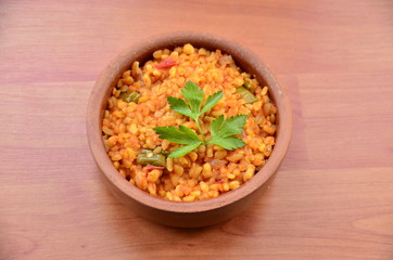 Türk usulü Bulgur pilavı
