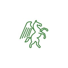 Horse Pegasus Vector Logo Design Element