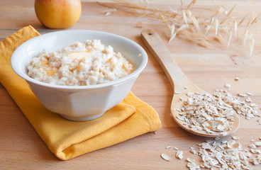 Oatmeal with melting butter