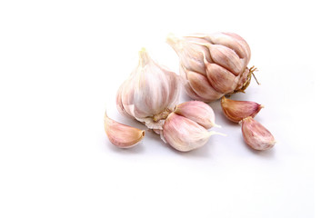 Garlic isolated on white background