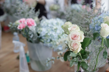 blurred background of beautiful flowers