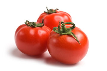Fresh tomato, isolated on white background