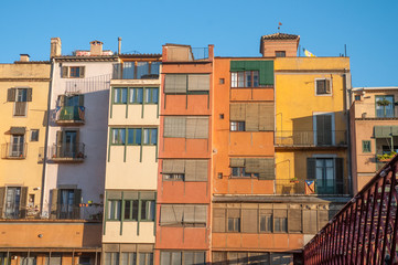 Houses on Onyar river in Girona