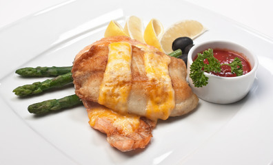 dish of fried meat baked in pastry
