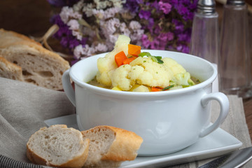 Fresh homemade vegetable soup.