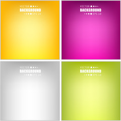 Abstract Creative concept vector multicolored blurred background set. For Web and Mobile Applications, art illustration template design, business infographic and social media, modern decoration