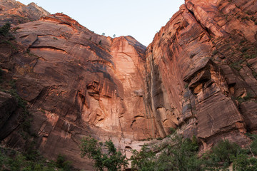 rocky wall in Zion
