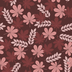 Leaves seamless pattern
