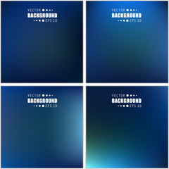 Abstract Creative concept vector multicolored blurred background set. For Web and Mobile Applications, art illustration template design, business infographic and social media, modern decoration