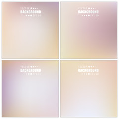 Fototapeta premium Abstract Creative concept vector multicolored blurred background set. For Web and Mobile Applications, art illustration template design, business infographic and social media, modern decoration