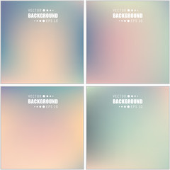 Obraz premium Abstract Creative concept vector multicolored blurred background set. For Web and Mobile Applications, art illustration template design, business infographic and social media, modern decoration