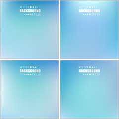 Fototapeta premium Abstract Creative concept vector multicolored blurred background set. For Web and Mobile Applications, art illustration template design, business infographic and social media, modern decoration