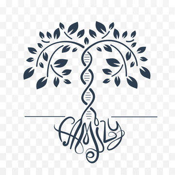 Icon of a tree with a trunk ДНА