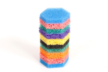 a set of scouring sponges