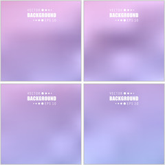 Abstract Creative concept vector multicolored blurred background set. For Web and Mobile Applications, art illustration template design, business infographic and social media, modern decoration