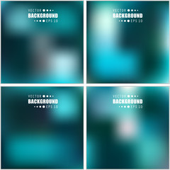 Abstract Creative concept vector multicolored blurred background set. For Web and Mobile Applications, art illustration template design, business infographic and social media, modern decoration
