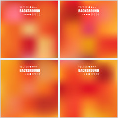 Abstract Creative concept vector multicolored blurred background set. For Web and Mobile Applications, art illustration template design, business infographic and social media, modern decoration