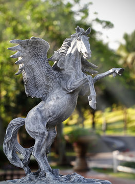 horse statue : 7 december 2016 at ROYAL PARK RAJAPRUEK,Chiang Ma