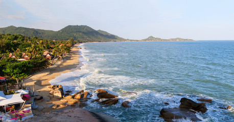 Lamai Beach panorama, Koh Samui, Thailand, Gulf of Thailand.