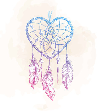 Dreamcatcher Heart illustration