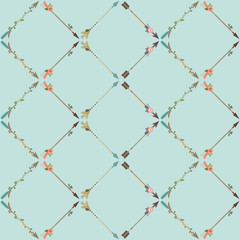 Naklejka premium Seamless vector arrows pattern