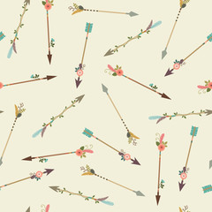 Boho arrows seamless pattern