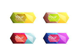 Set of vector shiny blank boxes for your content