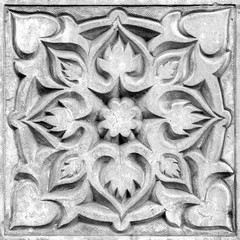 abstract floral ornament, bas-relief