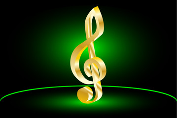 Fototapeta premium Violin key, music clef,