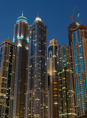 Fototapeta na wymiar Dubai Marina at night. United Arab Emirates