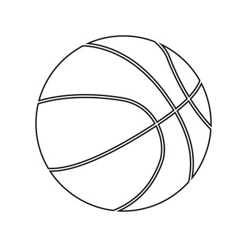 Basketball ball silhouette. For your business project. Vector Illustration