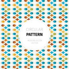 Modern vector pattern in a trendy circular style for decoration products and packaging or identity