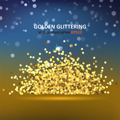 Fototapeta na wymiar Abstract golden glitter,vector illustration EPS10