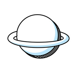 saturn planet isolated icon vector illustration design