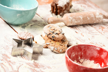 tasty delicious chocolate cookies