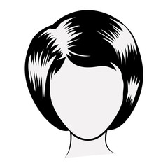 Woman head icon. Girl female avatar person people and human theme. Isolated design. Vector illustration