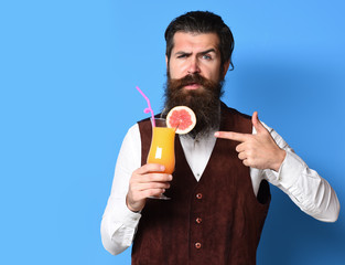 Fototapeta premium serious handsome bearded man