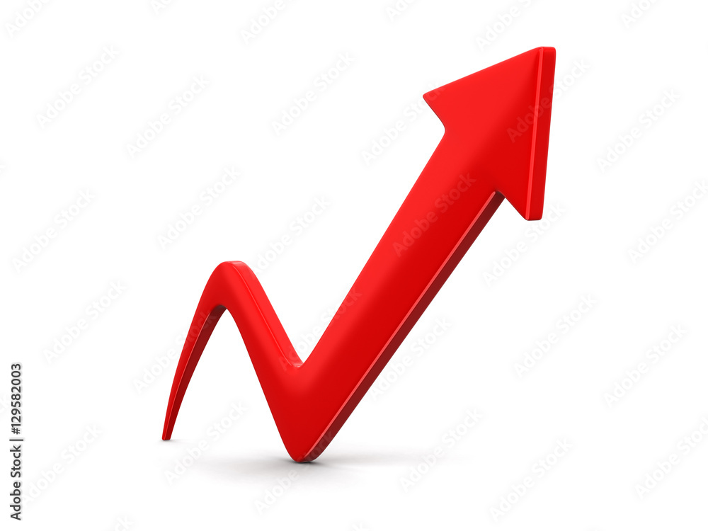 Poster arrow up. image with clipping path