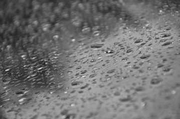 rain on glass