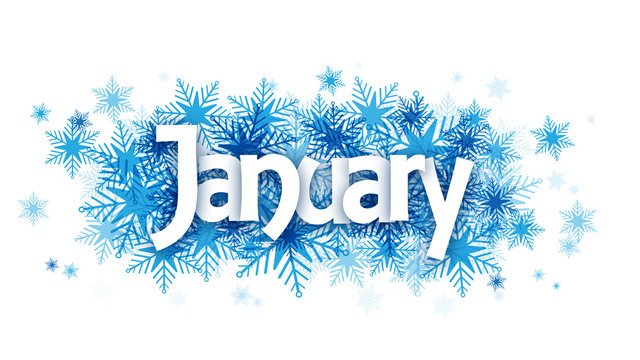"JANUARY" Vector Letters Icon