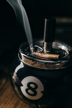 Back vintage ashtray